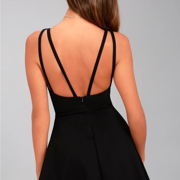 SOLD Lulus Love Galore Black Skater Dress; Size Small - Picture 4 of 12